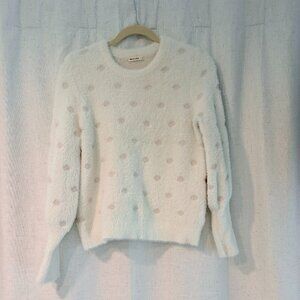 Marine Layer Women's Fuzzy Polka Dot Sweater - Size Small